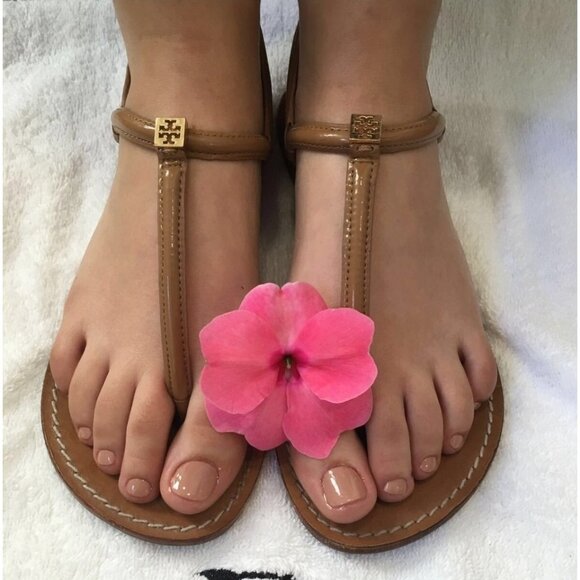 Tory Burch thong leather sandals size 8.5 - Picture 1 of 10
